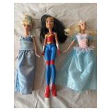 Disney Princess & Wonder Woman Doll Lot