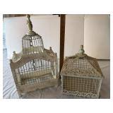 Decorative Metal Birdcage Decor Pair