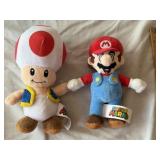 Super Mario & Toad Plush Toy Pair