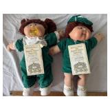 Cabbage Patch Kids Twin Dolls w/Papers