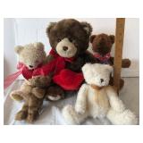 Cuddly Teddy Bear Plush Toy Lot: 5-Pack