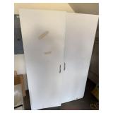 Large White Double Door Wardrobe Storage Cabinet
