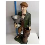 Vintage Style Golfer Statue with Trophy