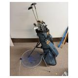 Vintage Golf Club Set with Stand Bag and Net