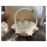Hobnail Milk Glass Basket