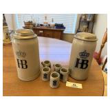 Set of Hofbrauhaus Munchen Stoneware Drinkware