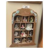 Shadow Box of Enesco Ornaments