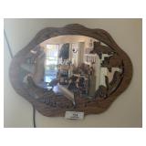 Themed Oak Framed Wall Mirror