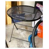 Folding Round Metal Patio Table