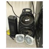 3 Fans & an Electric Heater w/ Remote