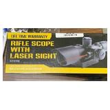 Rifle Scope With Laser Sight & Misc.