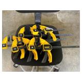 Five DeWalt Quick Clamps