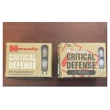 2 Boxes Hornady Critical Defense Ammunition