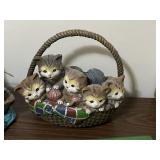 Five-Kittens In Basket