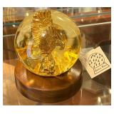 "Golden Rain" Snow Globe