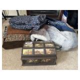Musical Jewelry Box & 4 Blankets