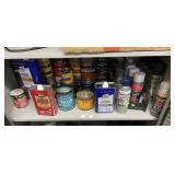 Shelf of Paints, Stains & Misc