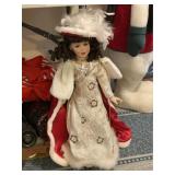 Cherish Porcelain Christmas Doll