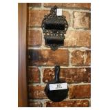 Cast Iron Match Holder, Ashtray & Skillet