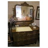 Antique Dresser W/Beveled Mirror