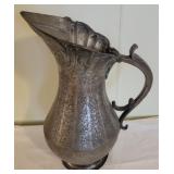 Vintage Metal Pitcher and Vase