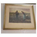 Signed Vintage Farming Lithograph
