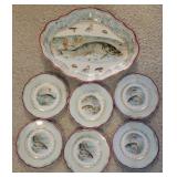 Vintage Fish Servingware