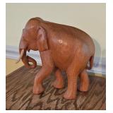 Wooden Elephant Figurine