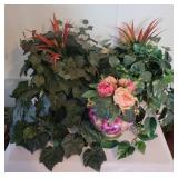 Faux Plants and Vase