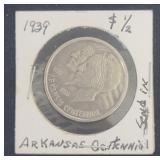 1939 Arkansas Centennial US Half Dollar