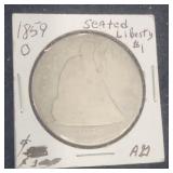 1859 O US Seated Liberty Dollar