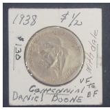 1938 Daniel Boone US Half Dollar