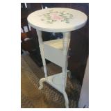 Decorative White Wooden Smoking Stand