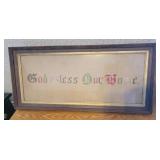 God Bless Our Home Needlepoint