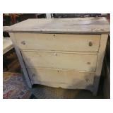 Three Drawer Wooden Dresser