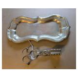 Antique Candle Snuffer & Tray