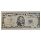 1934 A US $5 Silver Certificate