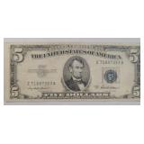 1953 A US $5 Silver Certificate