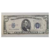 1934 D US $5 Silver Certificate