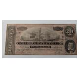 1864 Confederate States of America $20 Note
