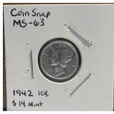 Mercury Dime 1942
