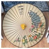 Vintage Hand Painted Japanese Rice Paper Parasol
