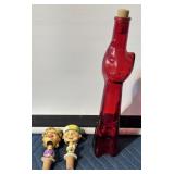 Red Cat Decanter & Bobblehead Stoppers