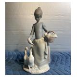 Lladro 'Little Girl Ducks' Figurine