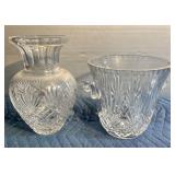 Cut Glass Vase & Ice Bucket