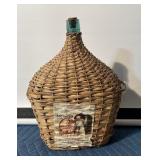 Wicker Covered Demijohn Mexican Wine Bttl.