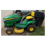 2022 John Deere X350 Garden Tractor w/ Bagger