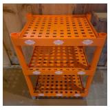 Orange Plastic Shelving Unit