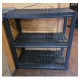 Black Plastic Shelving Unit