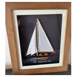 Framed Model Of Endeavour 1934 Ship